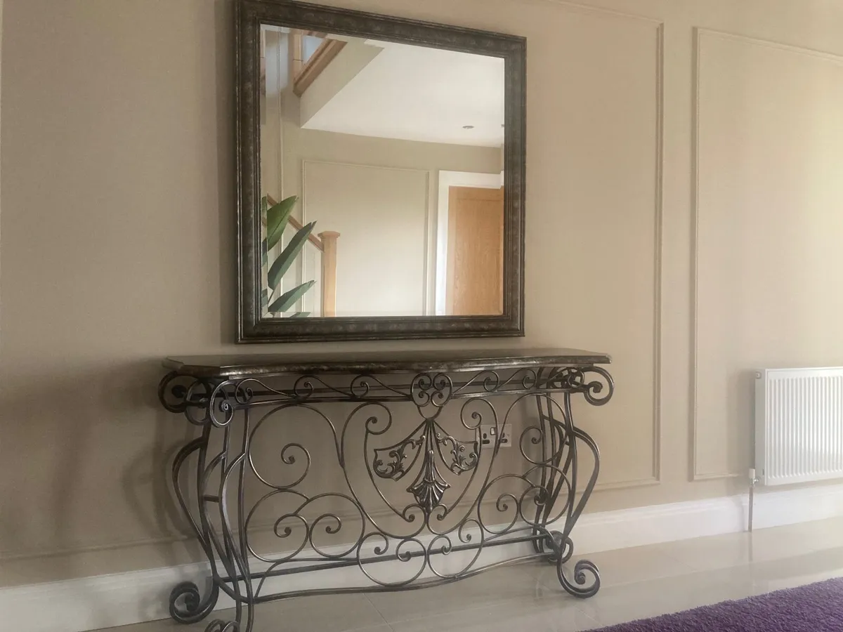 Mindy Browne Wrought Iron Console Table - Image 3