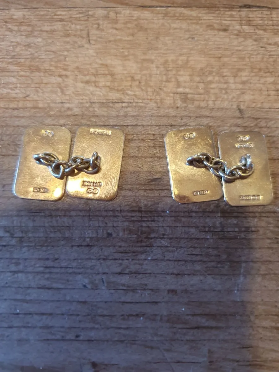 Gold cufflinks - Image 2