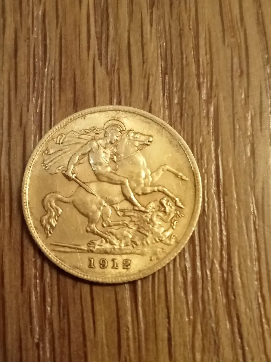 1912 gold half sovereign - Image 1