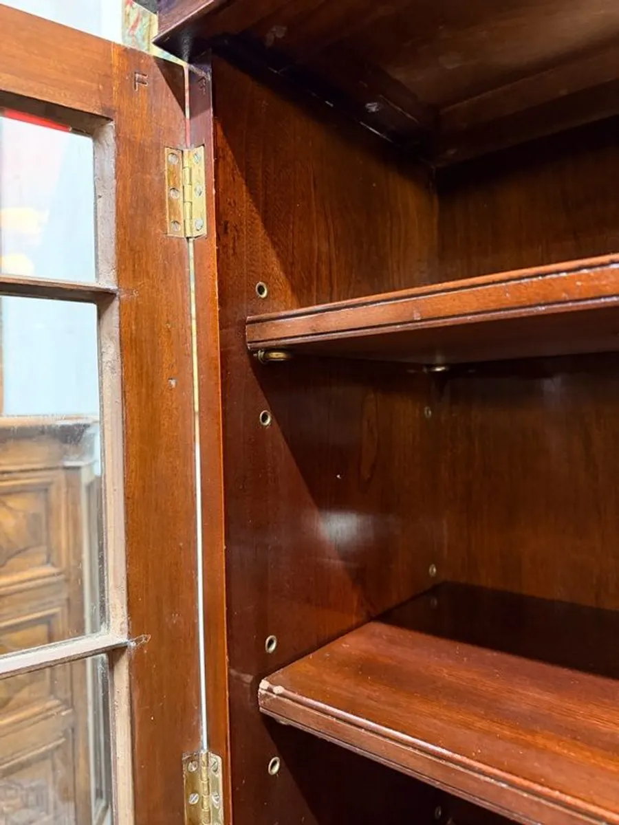 Edwardian Style Glazed Mahogany Display Cabinet or Bookcase - Image 3
