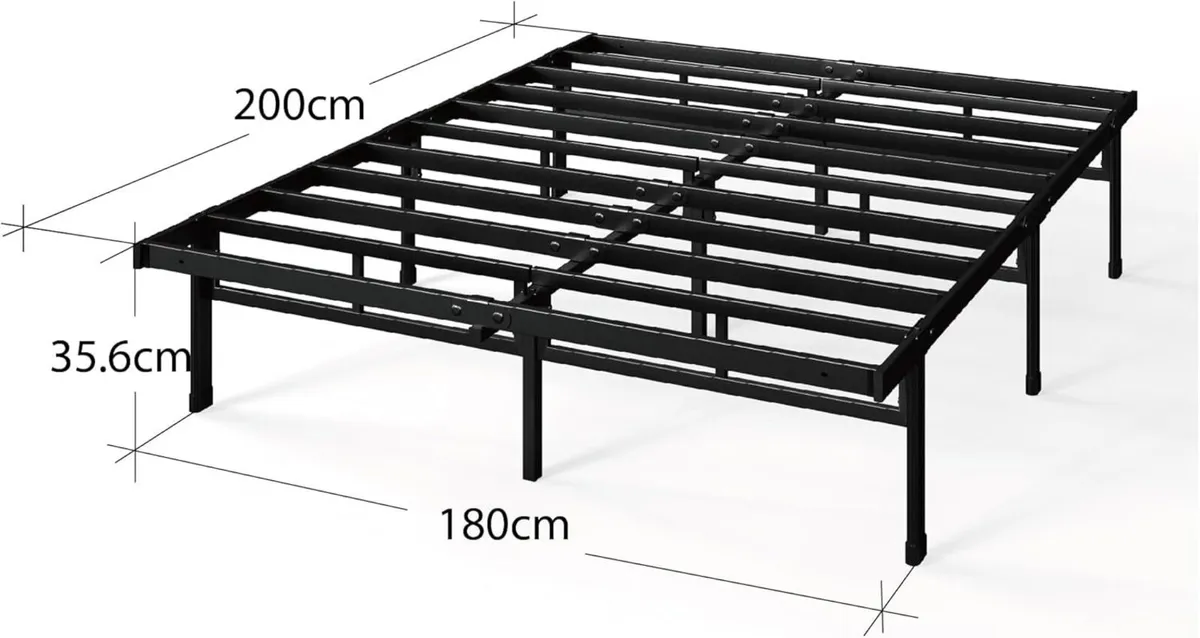 Justin Super King Bed frame - 180x200 cm 36cm - Image 2