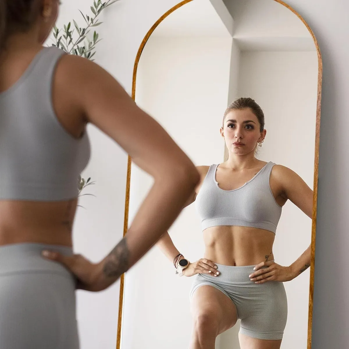 52x161 CM Full Length Mirrors Aluminium Frame in - Image 2