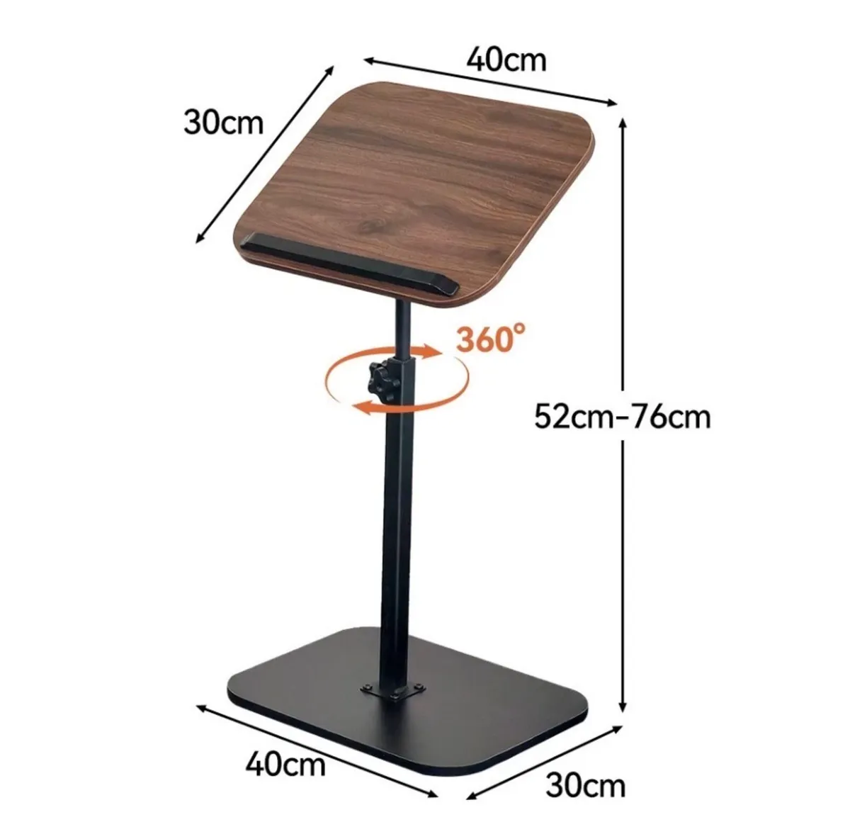 C Shaped Adjustable Side End Laptop Coffee Table - Image 4