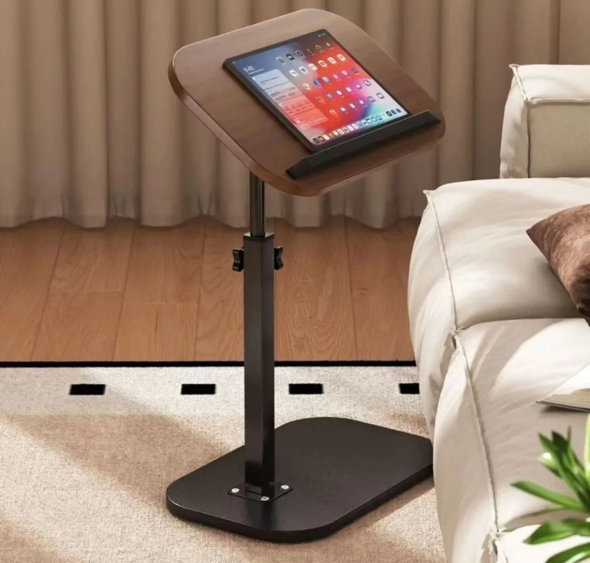 C Shaped Adjustable Side End Laptop Coffee Table - Image 2