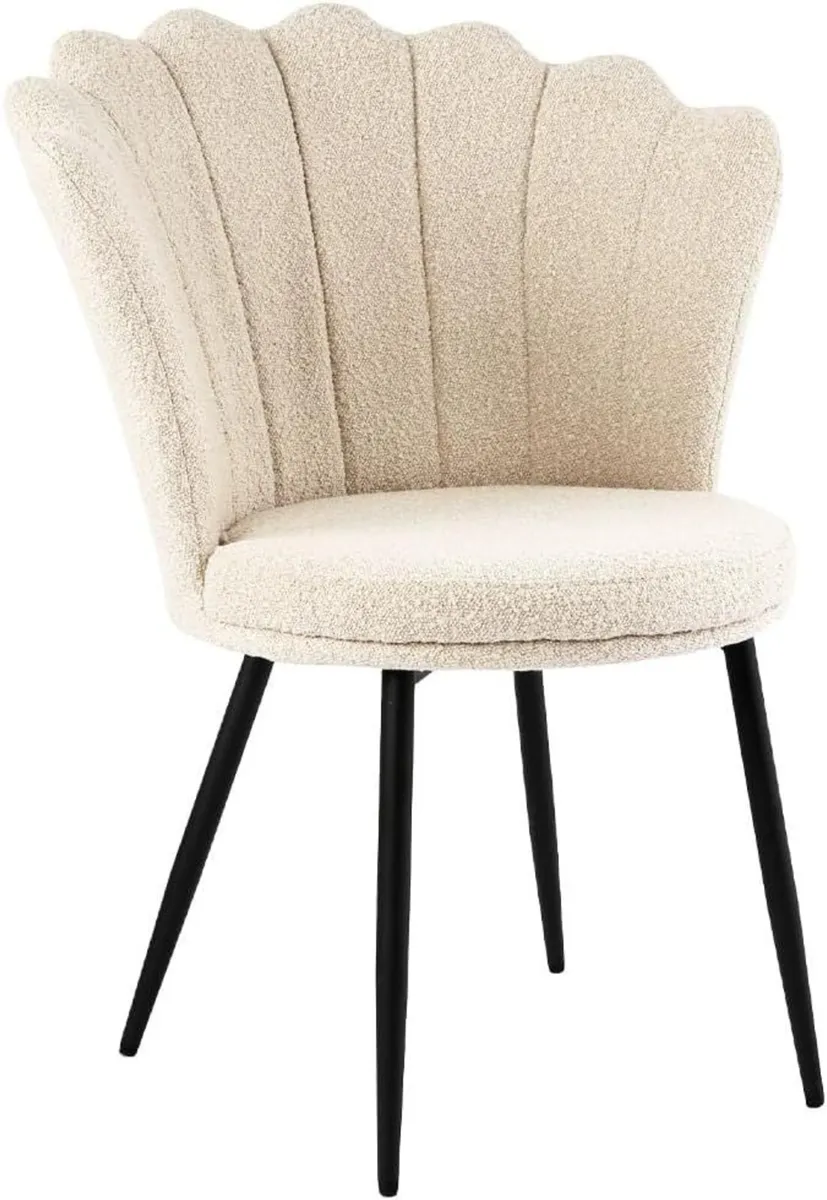 Genesis Mini Flora Boucle Accent Chair with Petal - Image 1
