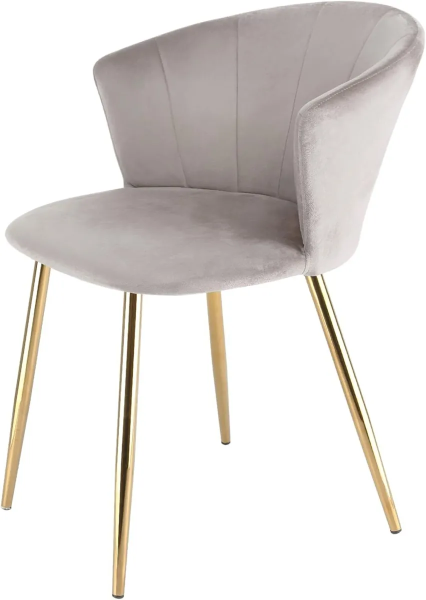 Dunel Accent Dining Chair with Petal Back - Image 1