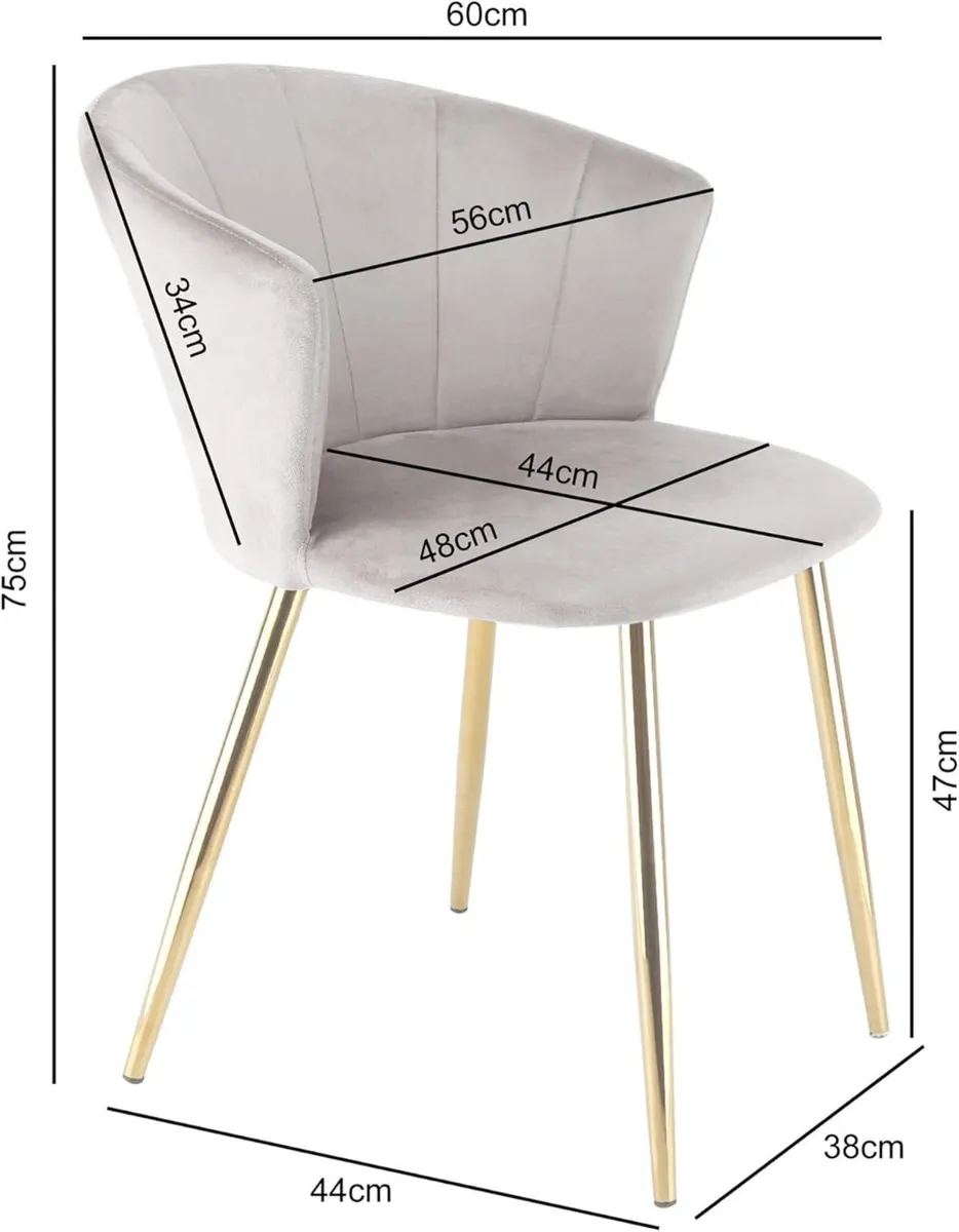 Dunel Accent Dining Chair with Petal Back - Image 2