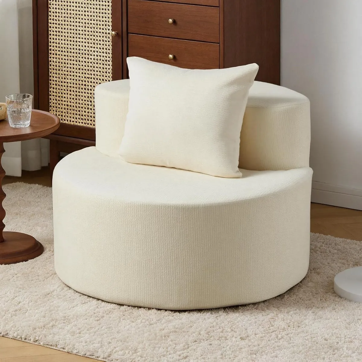 Modern Tub Chair Round Shape Armchair Soft - Image 1