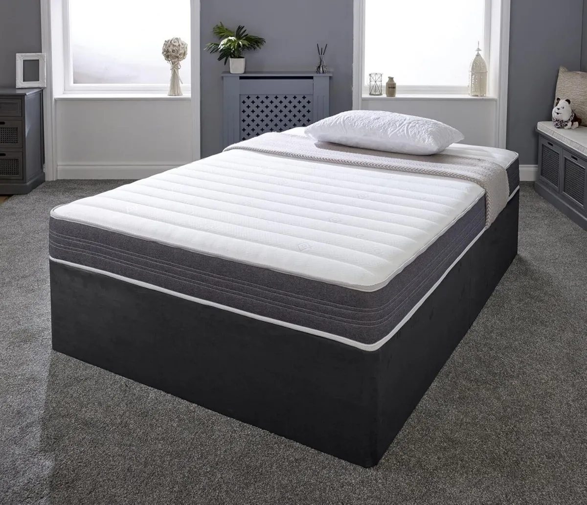 Grey Sirocco Hybrid Double Mattress (135 x 190cm) - Image 4