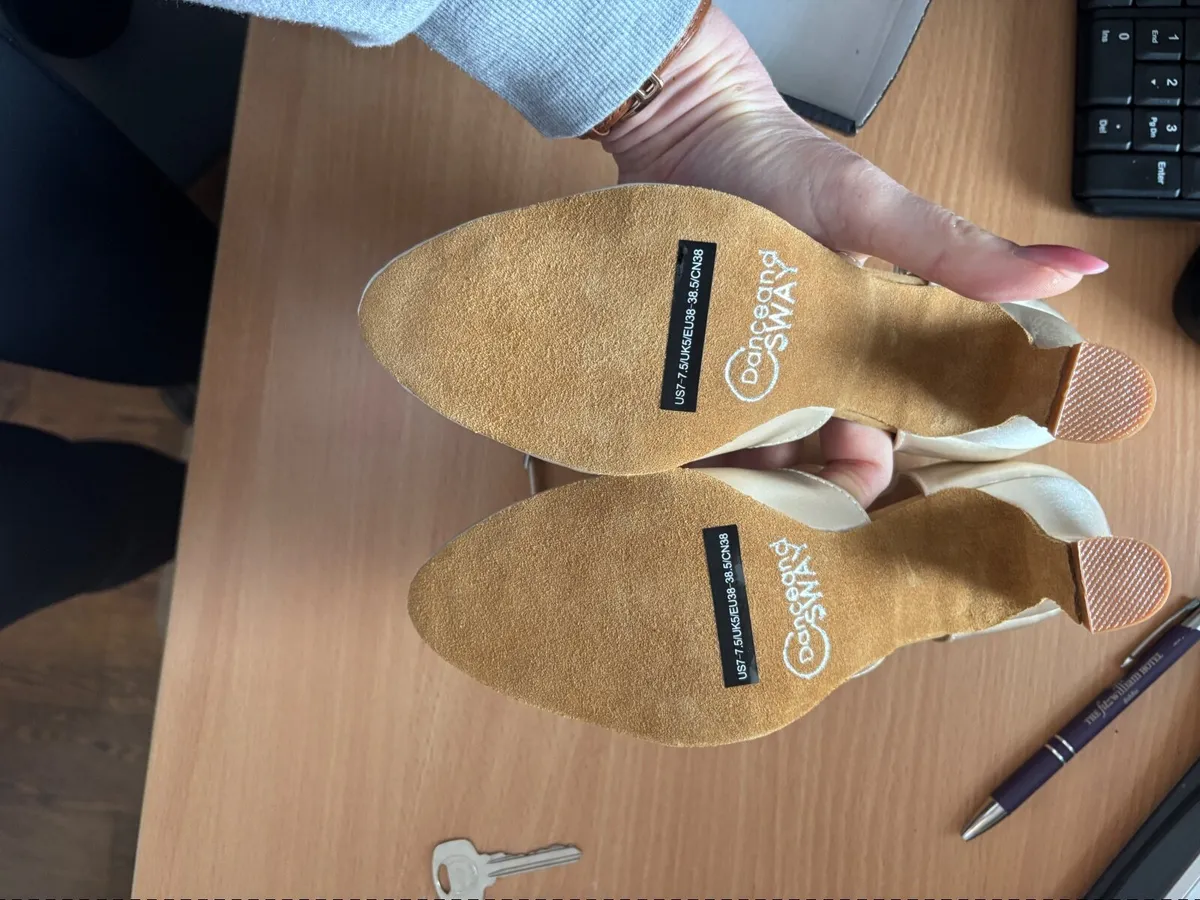 Women's Satin Heels Modern Dance Shoes /Ballroom D - Image 4