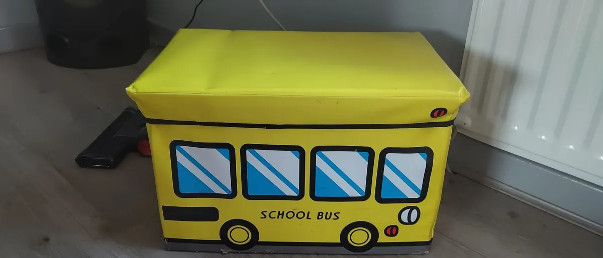 yellow school bus toy container - Image 1