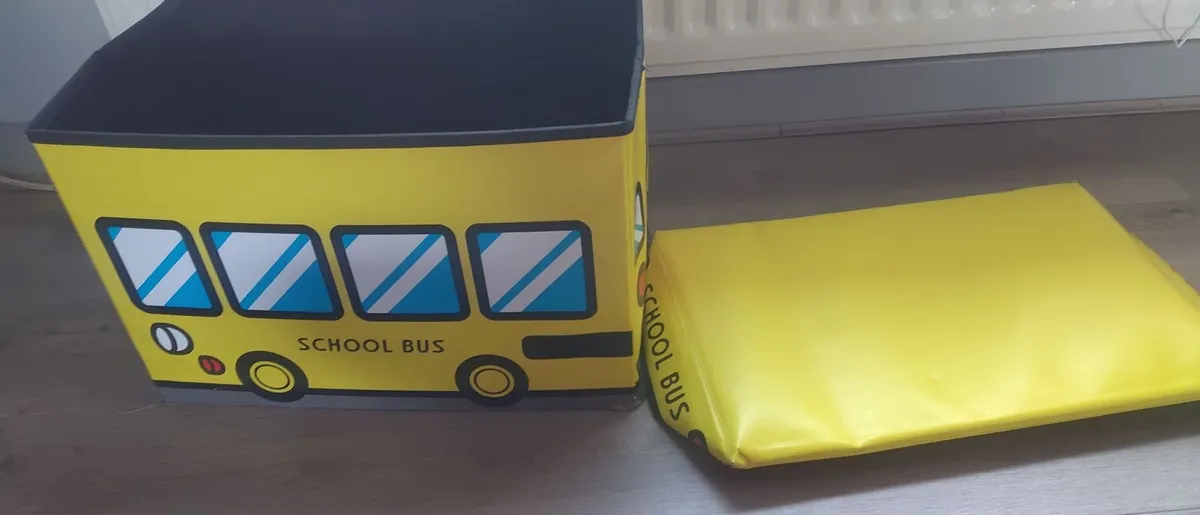 yellow school bus toy container - Image 3