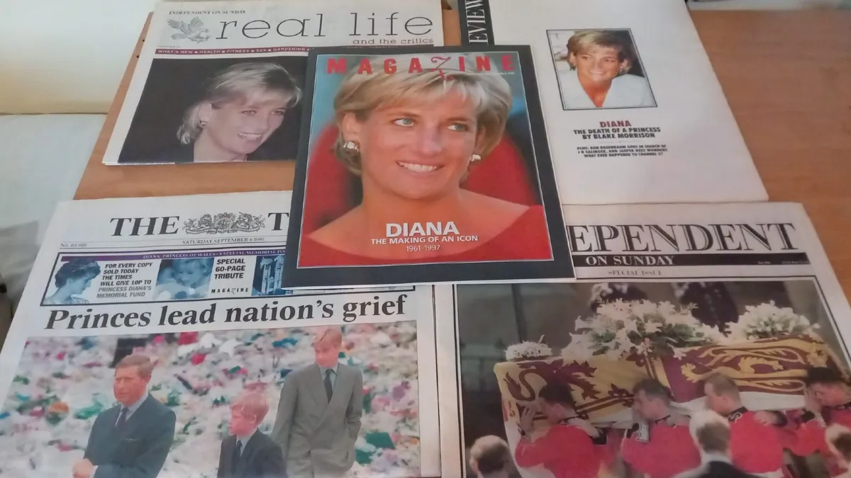 Princess Diana Newspaper Collection - Image 1