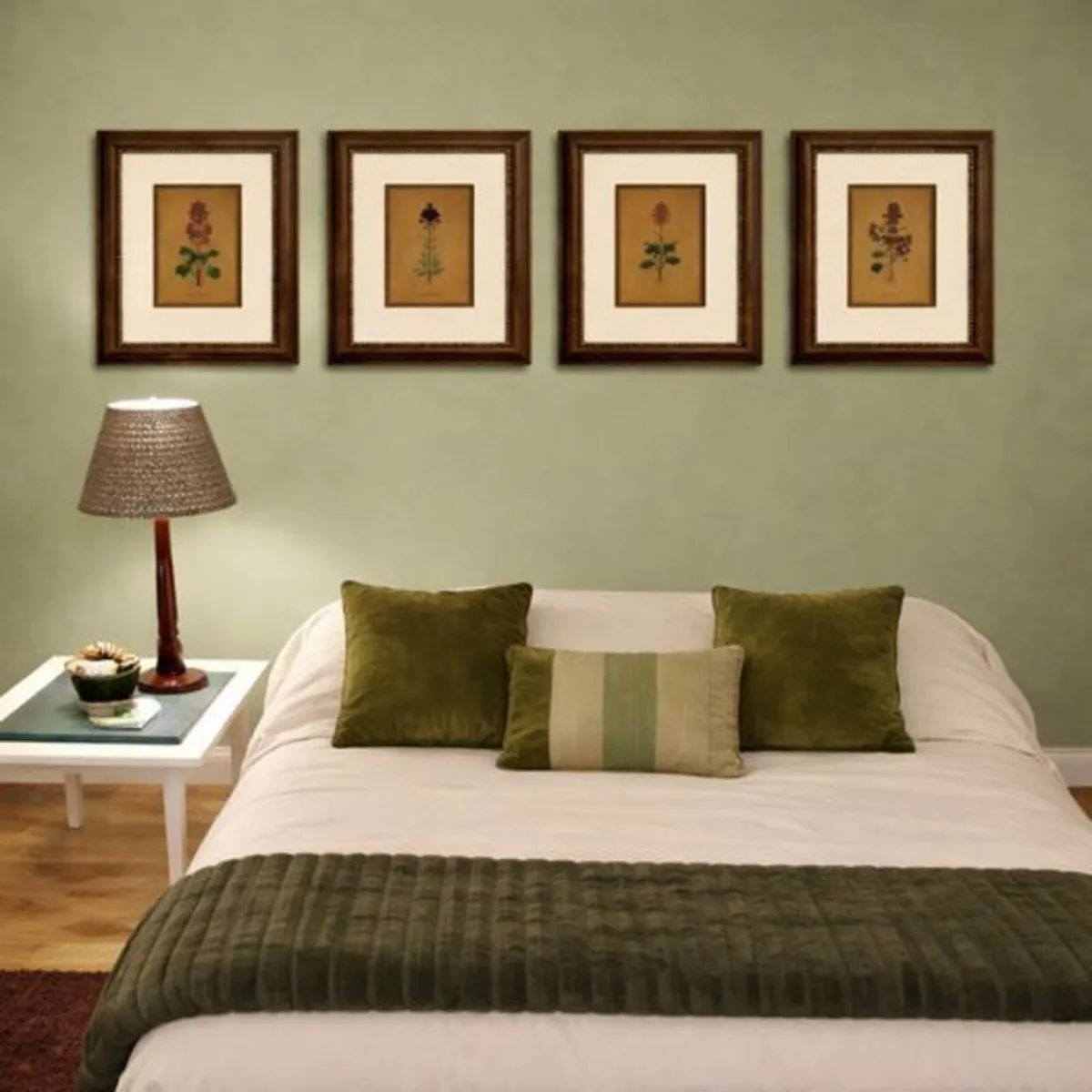 Matching Lamp, Cushions and Throws Set: Olive Gold - Image 1