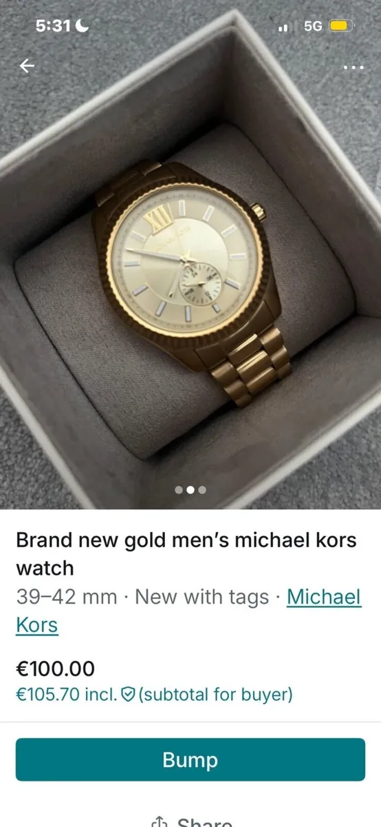 Gold Michael Kors watch - Image 1