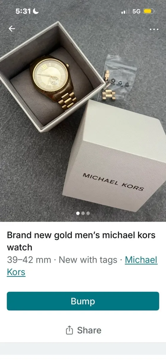 Gold Michael Kors watch - Image 2
