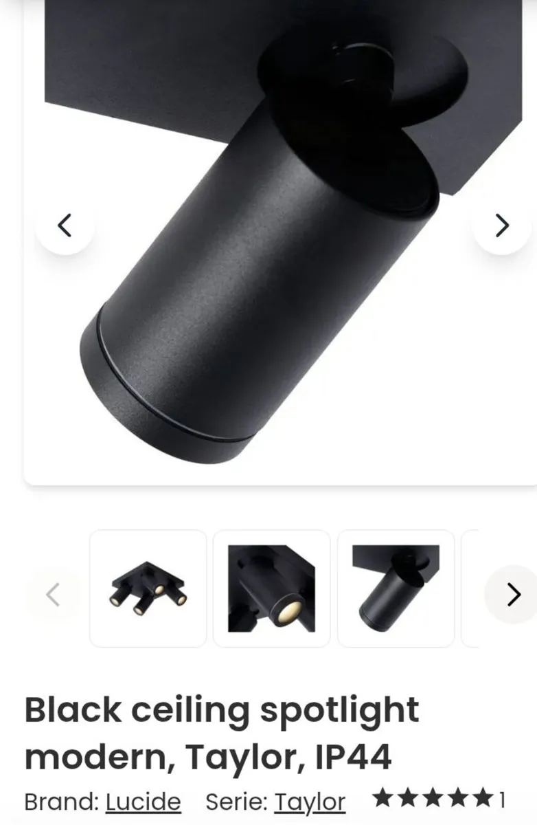 Modern Black Ceiling Spotlight - Image 4