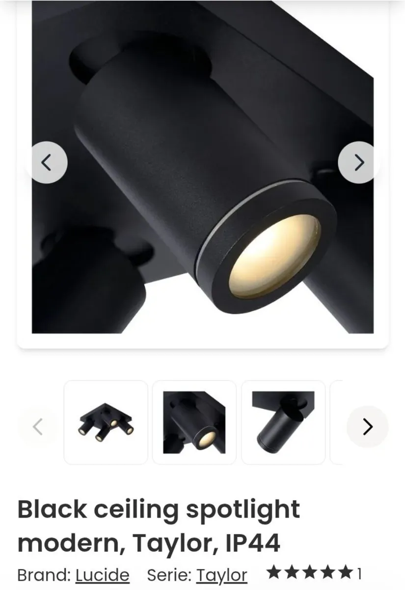 Modern Black Ceiling Spotlight - Image 2