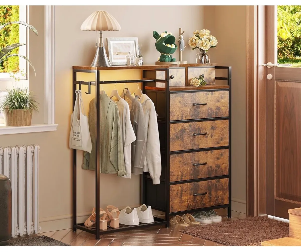 Chest of Drawers Bedroom with Hanging Rail, with L - Image 2