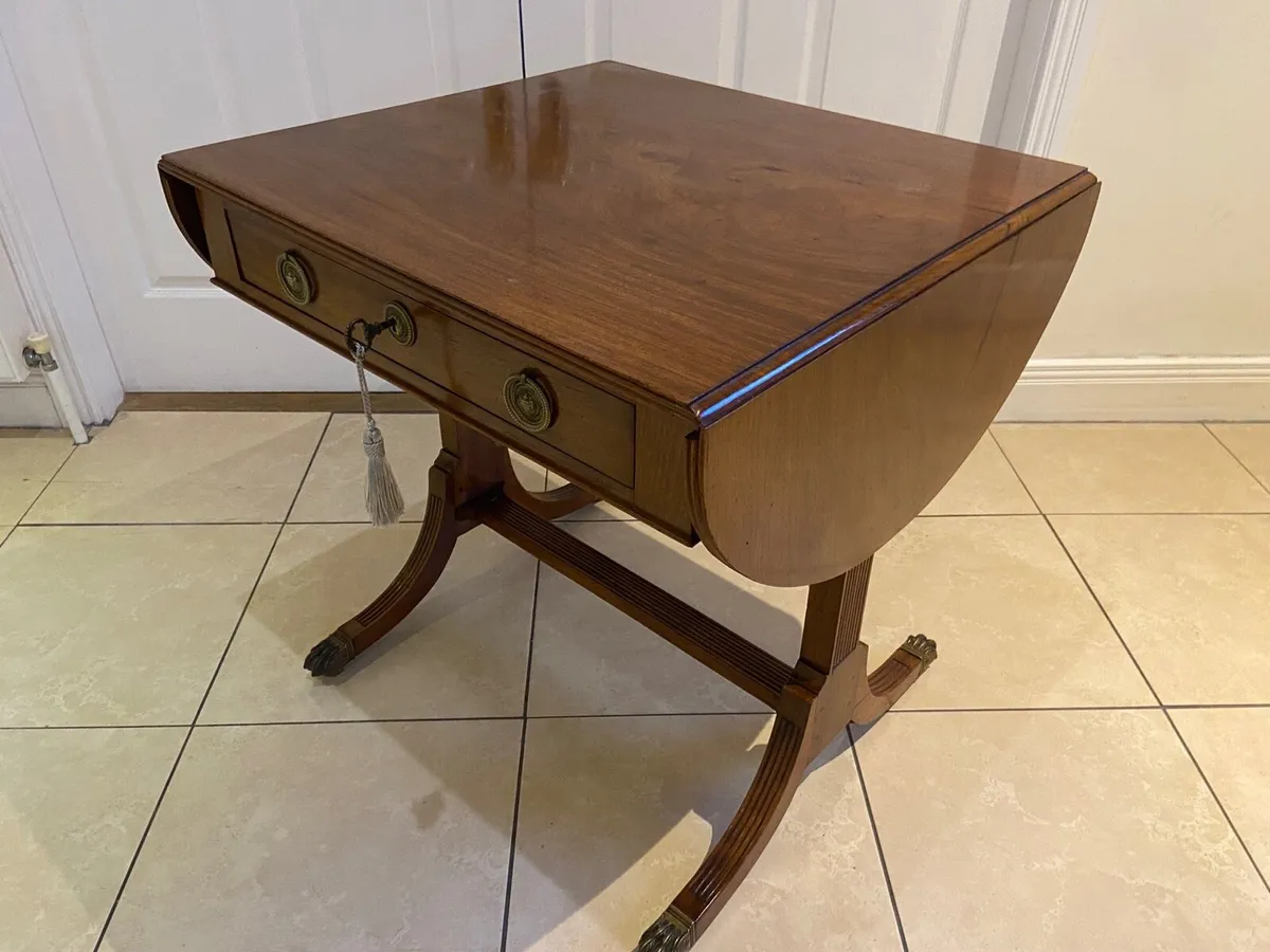 Regency D shaped Sofa table - Image 4