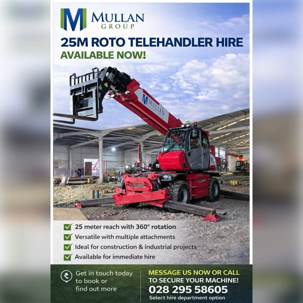 Roto Telehandler Hire @ Mullan Plant - Image 1