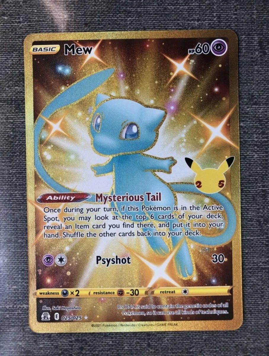 Mew 025/025 Gold Pokemon Celebrations 25th Anniver - Image 4