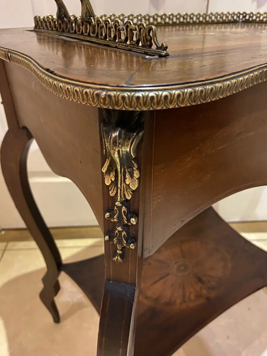 Antique French Vernis Martin butler’s table - Image 1