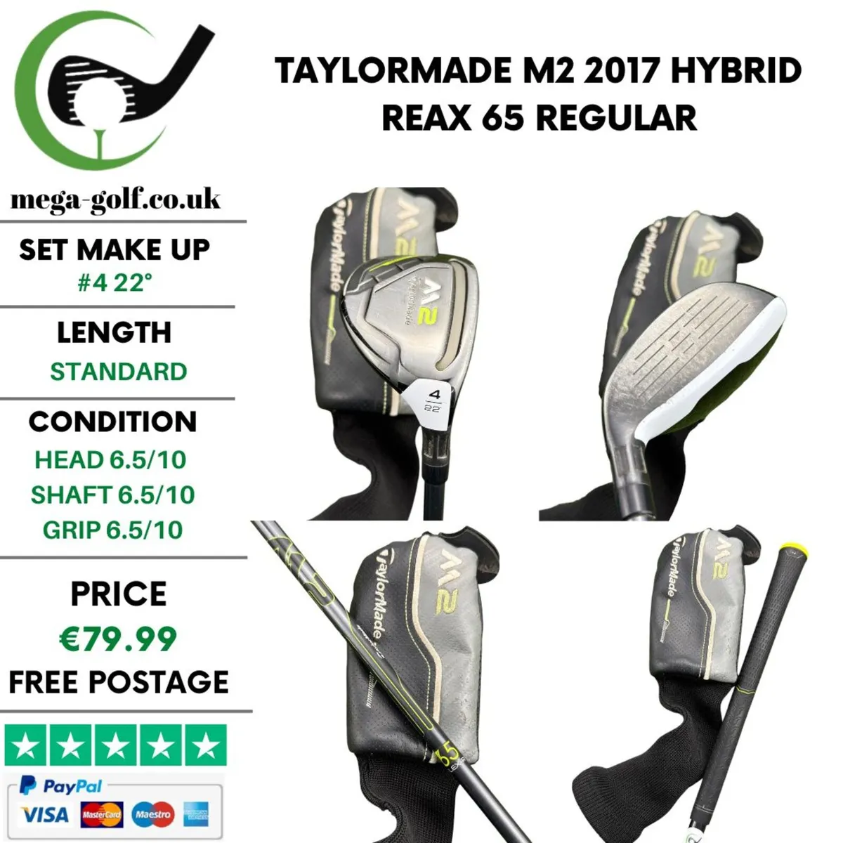 Taylormade M2 2017 Hybrid / #4 22° / Regular - Image 1