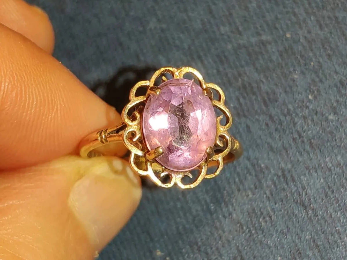EDWARDIAN OVAL AMETHYST, 9CT Gold Ladies Ring ! - Image 1