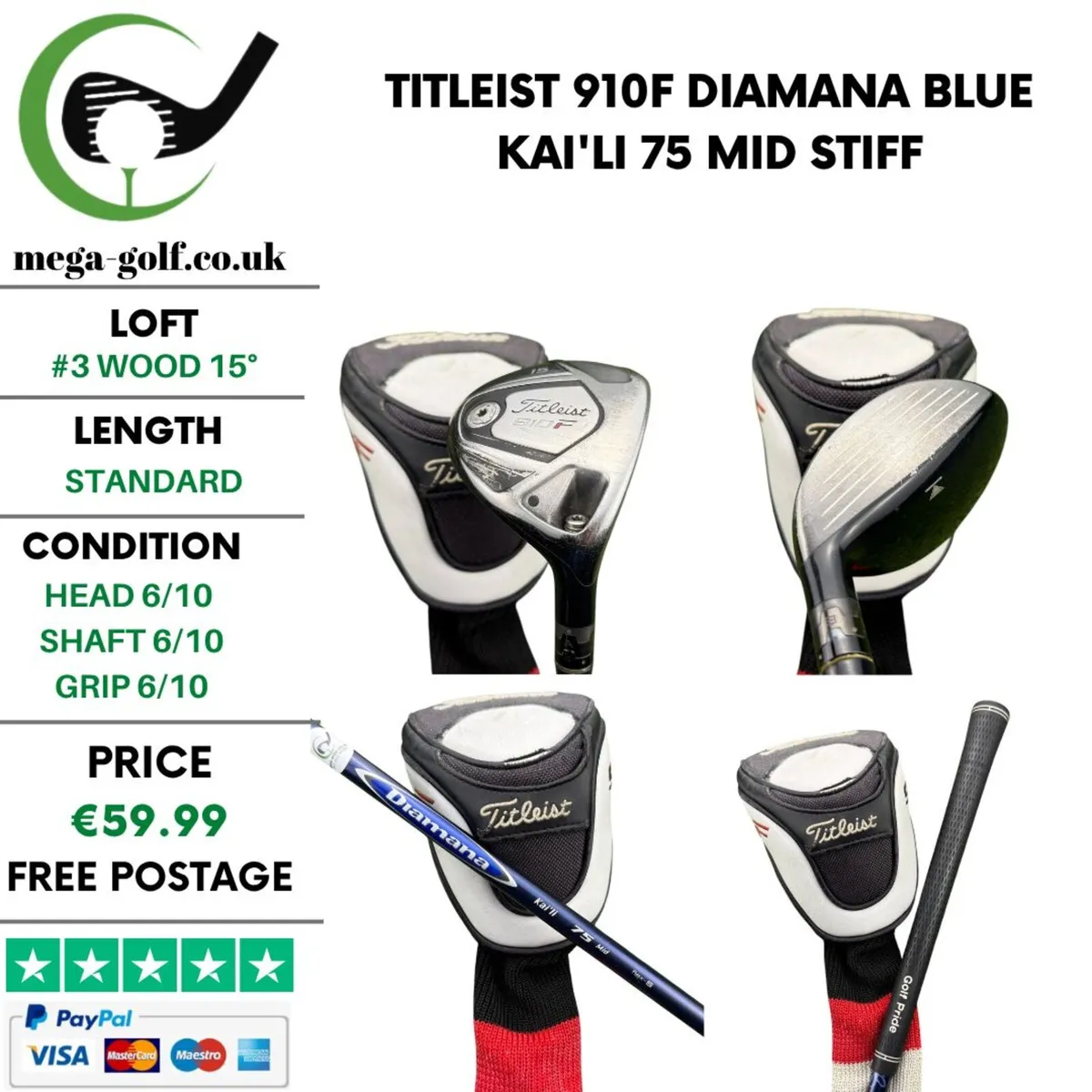 Titleist 910F #3 Wood 15° / Stiff - Image 1