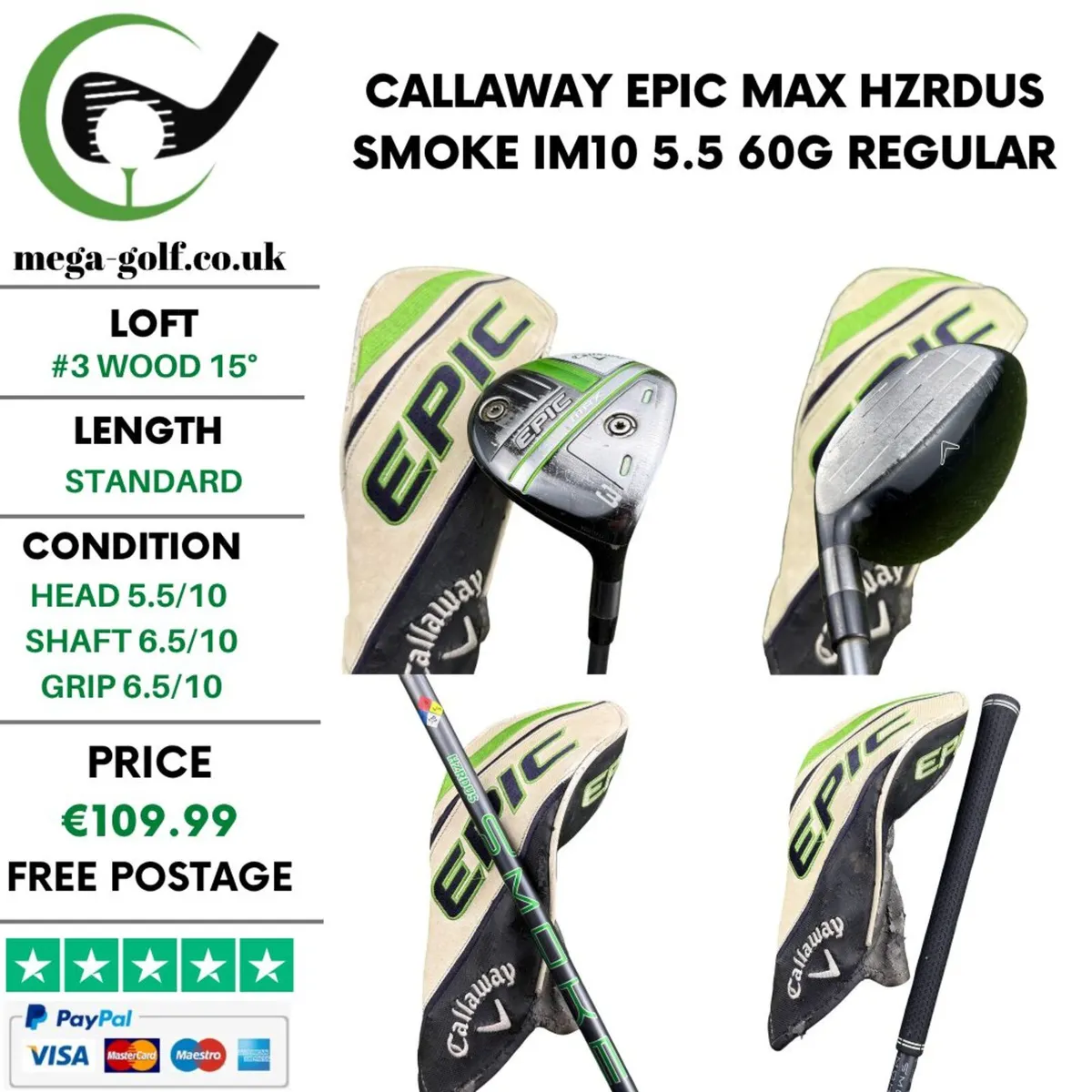 Callaway Epic Max #3 Wood 15° / Regular - Image 1