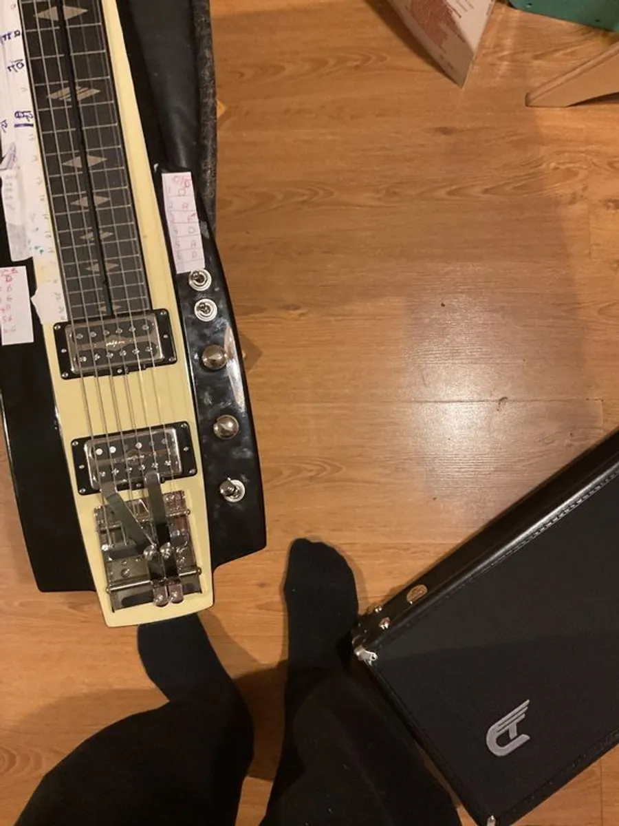 Dusenberg lapsteel guitar with robust case - Image 4