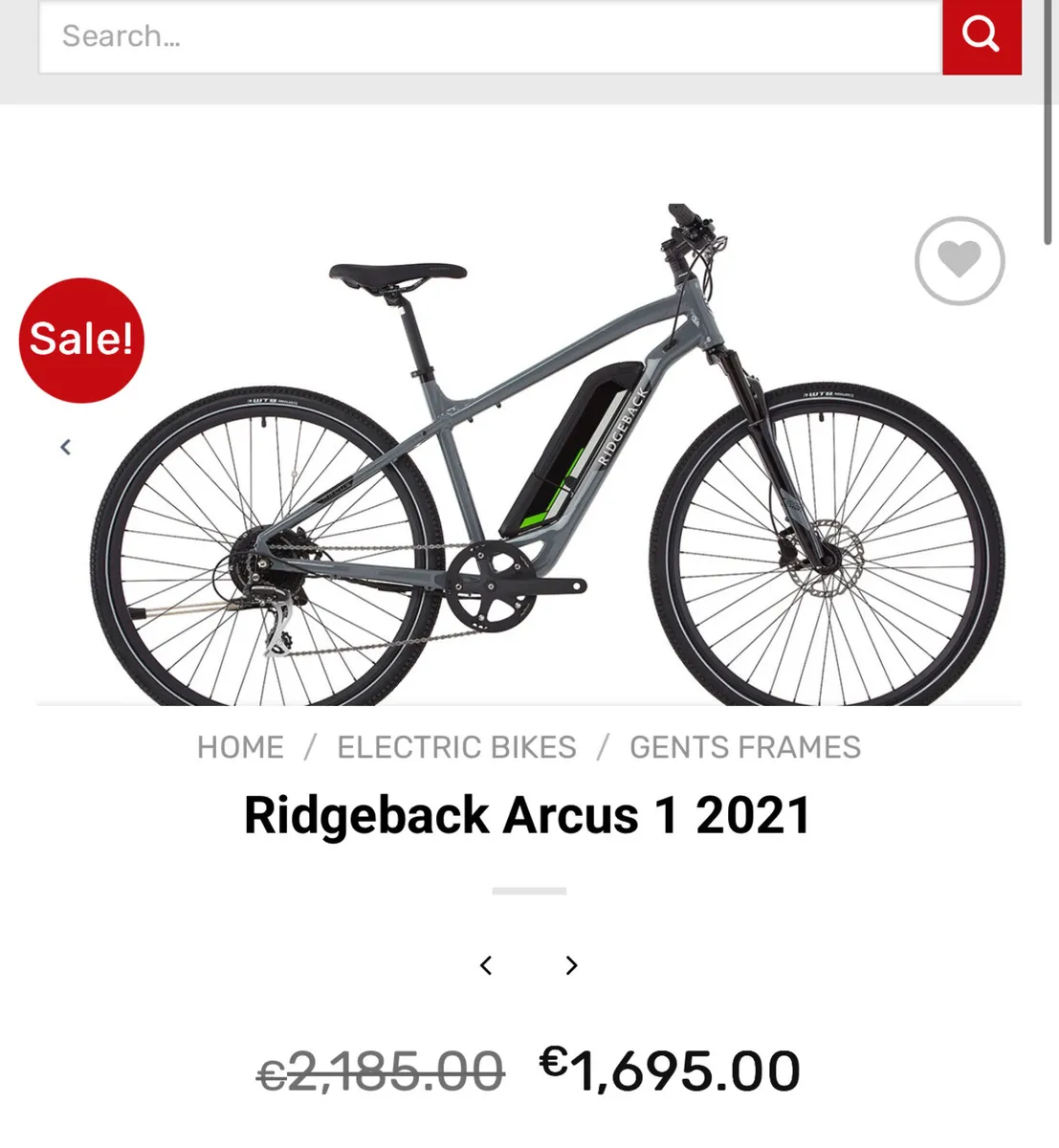 Ridgeback Arcus 1 Electric Hybrid Bike in Grey - Image 2