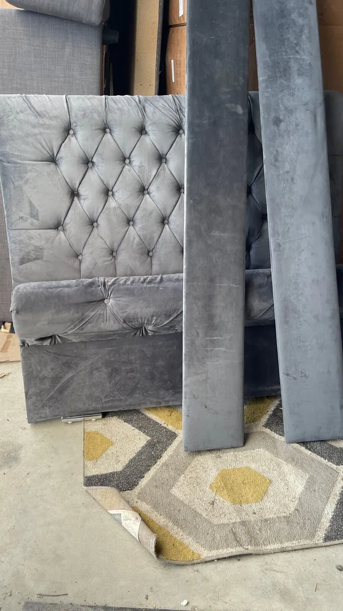 Grey double bed - Image 2