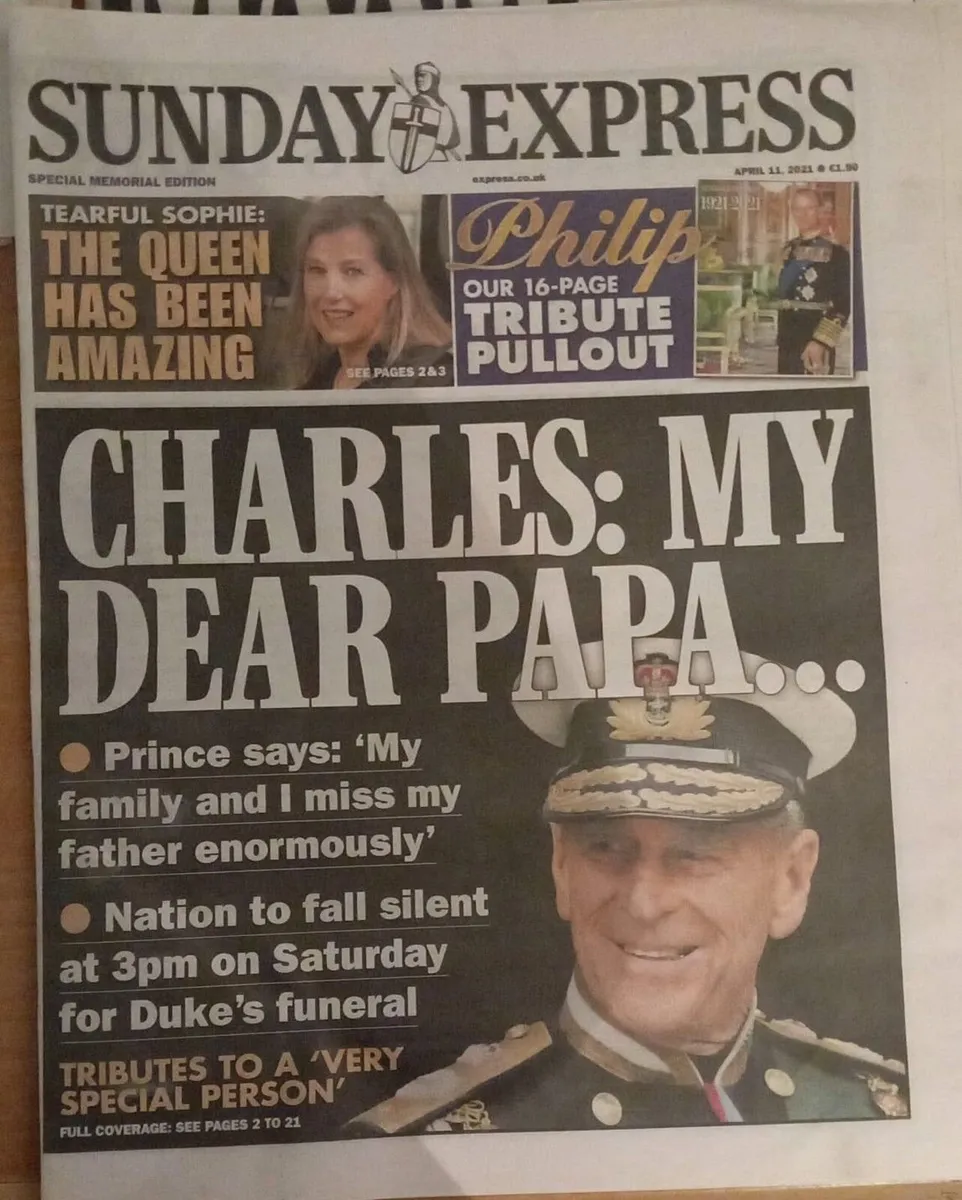 Prince Philip Mountbatten; Newspaper Tributes - Image 4