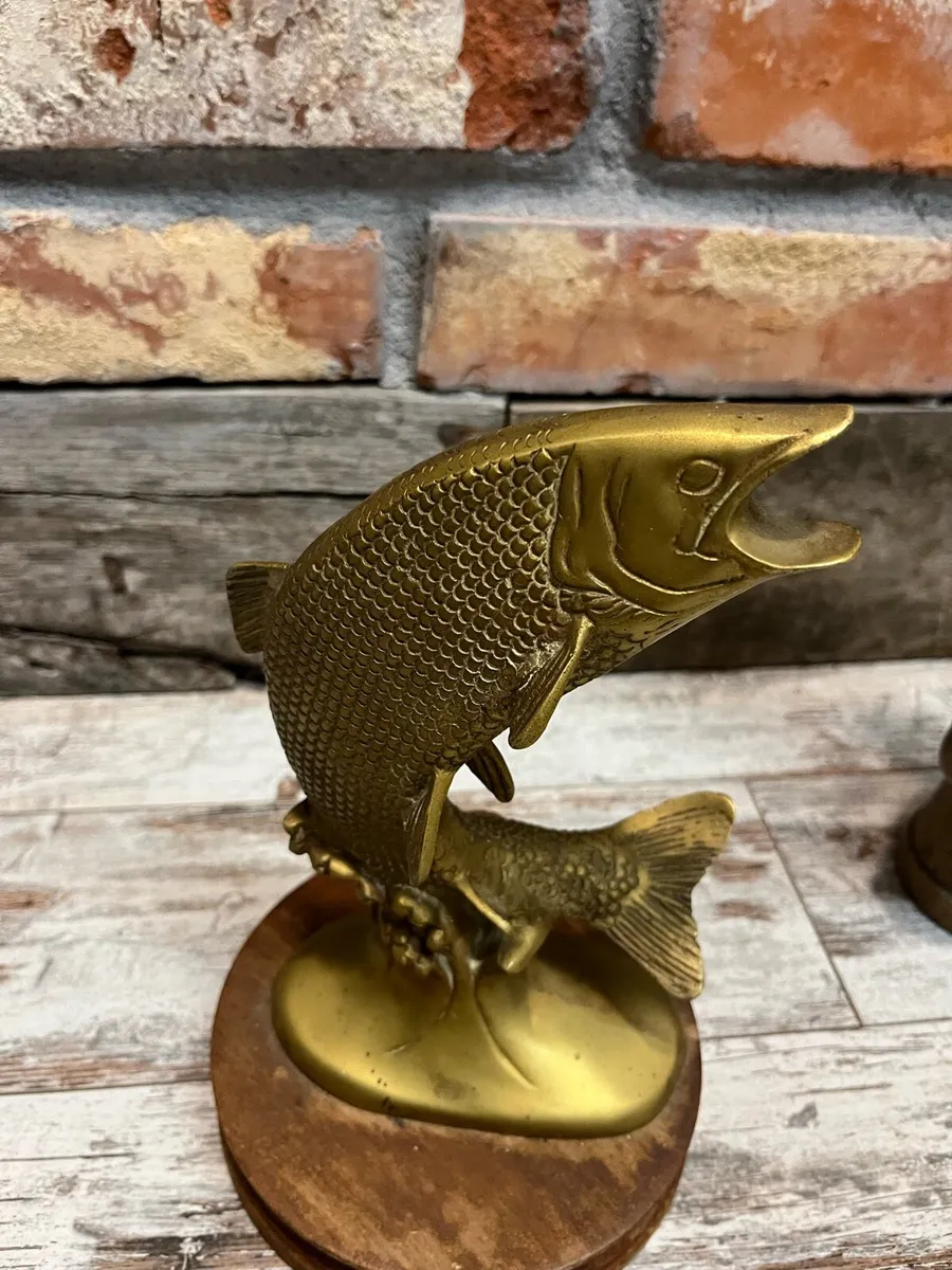 Vintage brass fish - Image 2