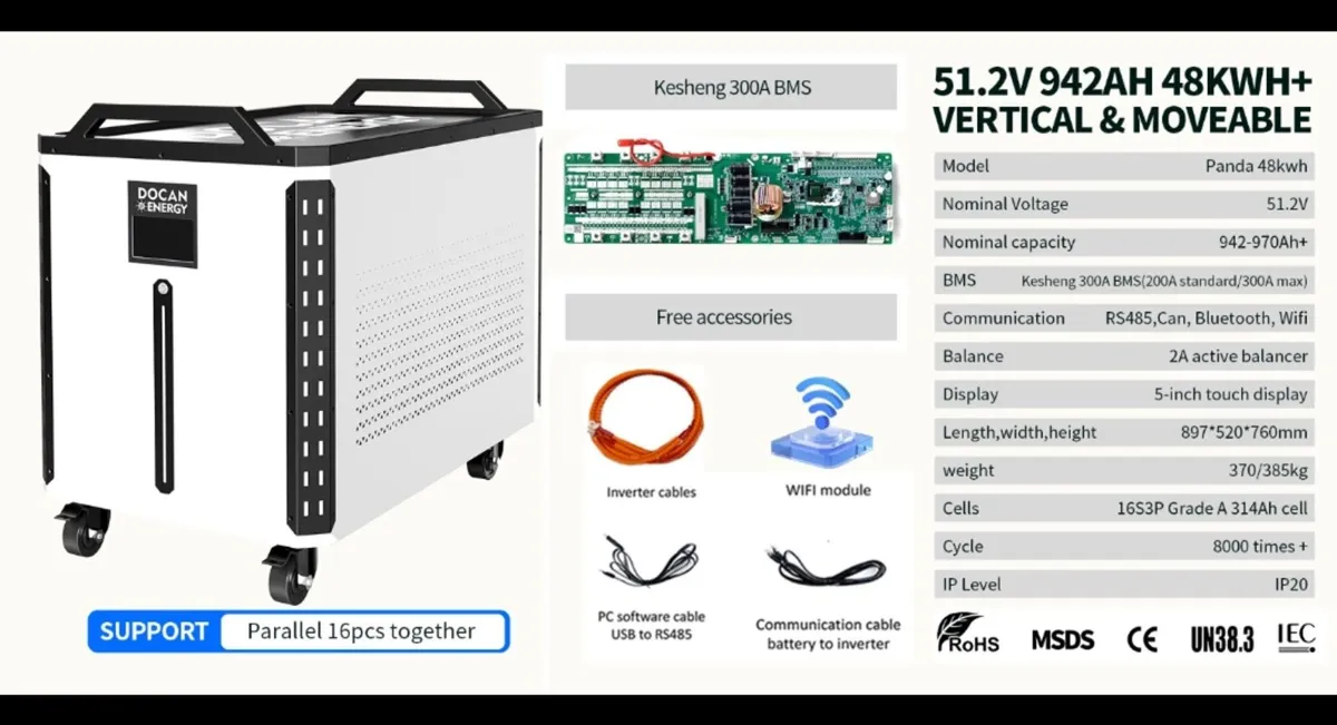 DOCAN 50kwh battery storage - Image 1