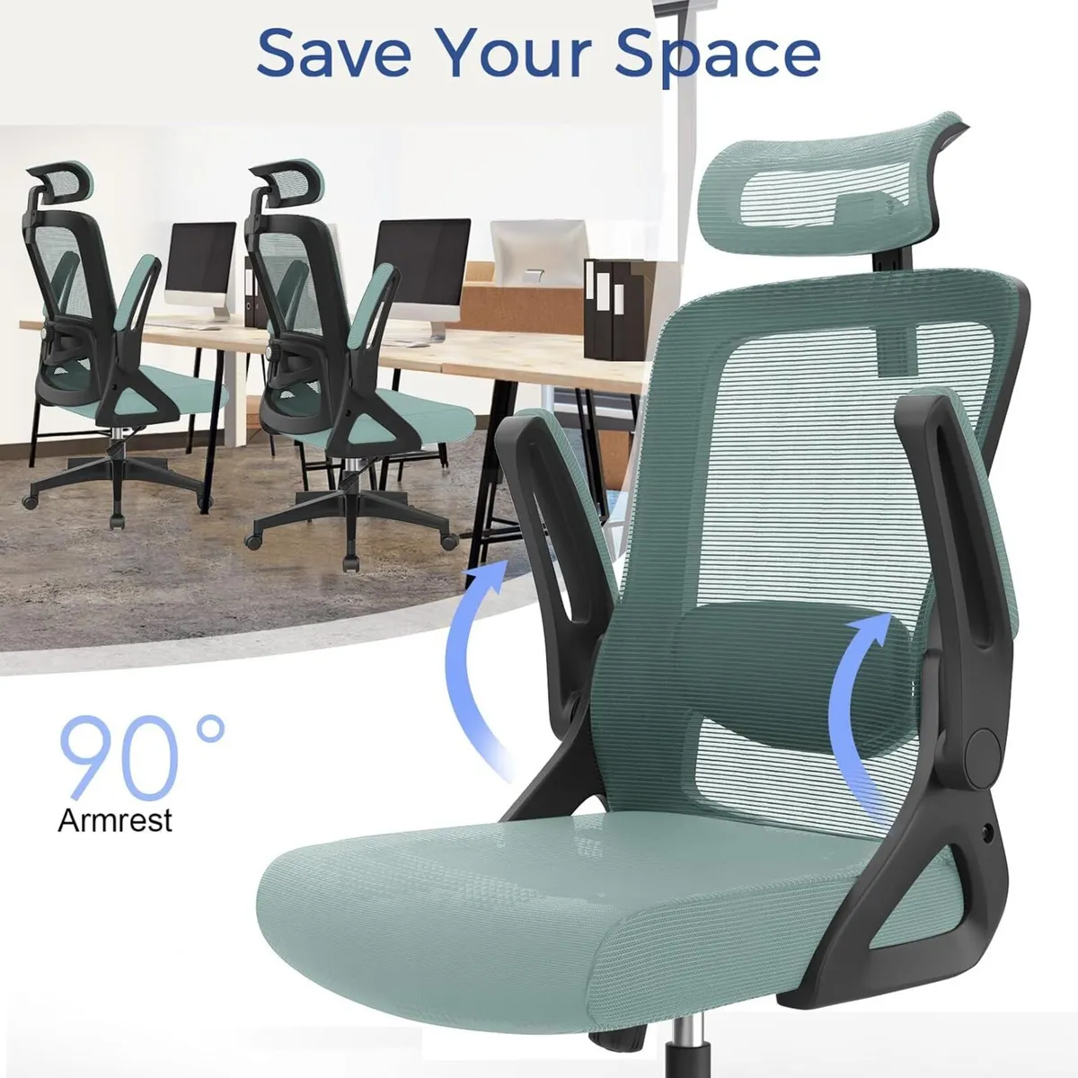 Office Chair Ergonomic with Lumbar Support - Image 4