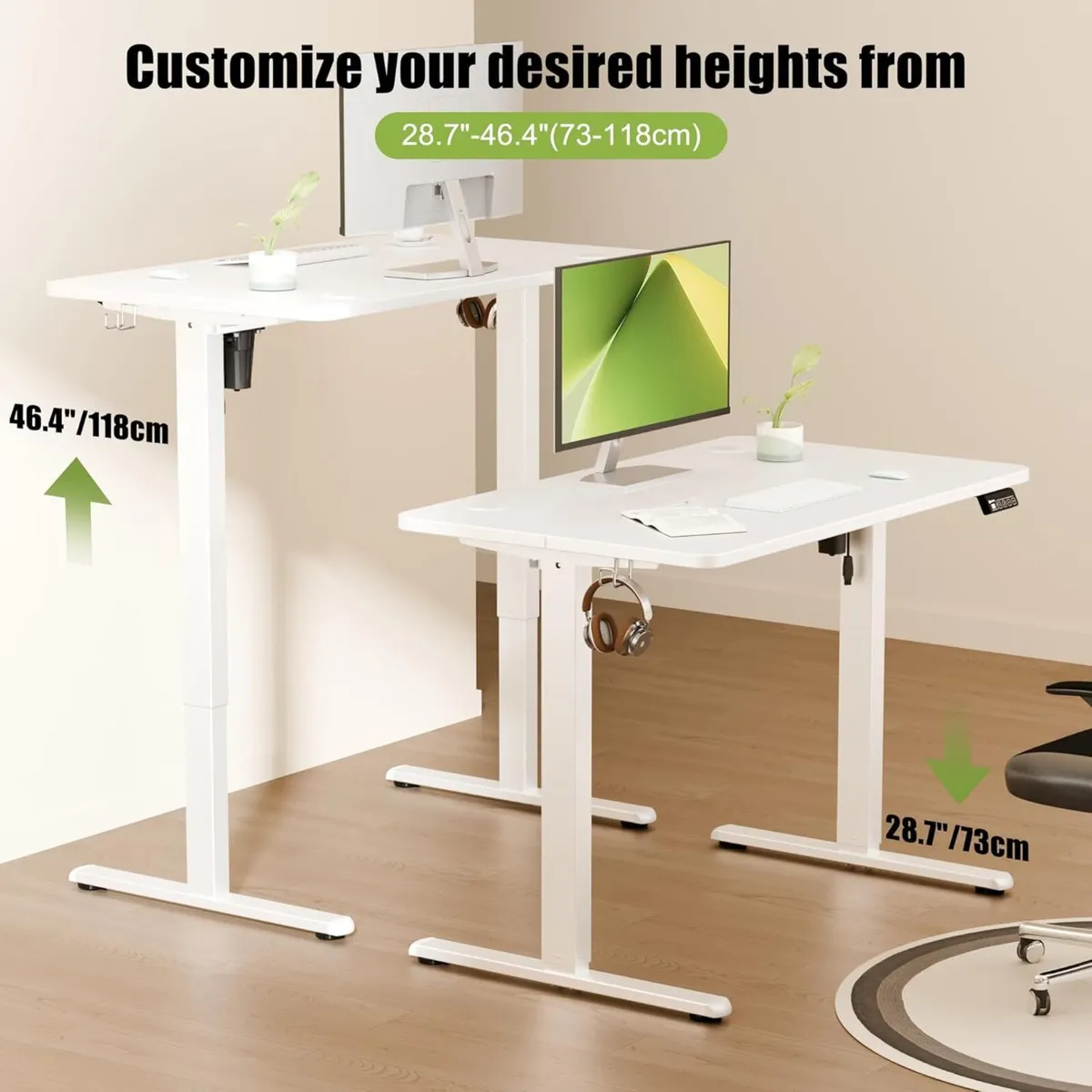 Small Standing Desk 100x60cm Height Adjustable - Image 4