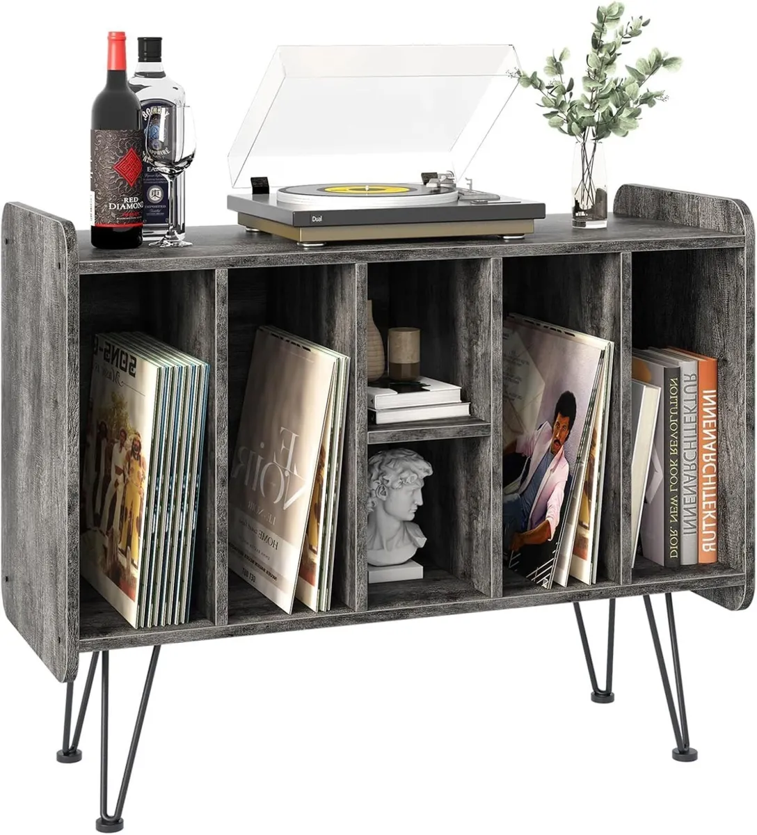 Record Player Stand VinylRecord Storage 3 Tier - Image 1