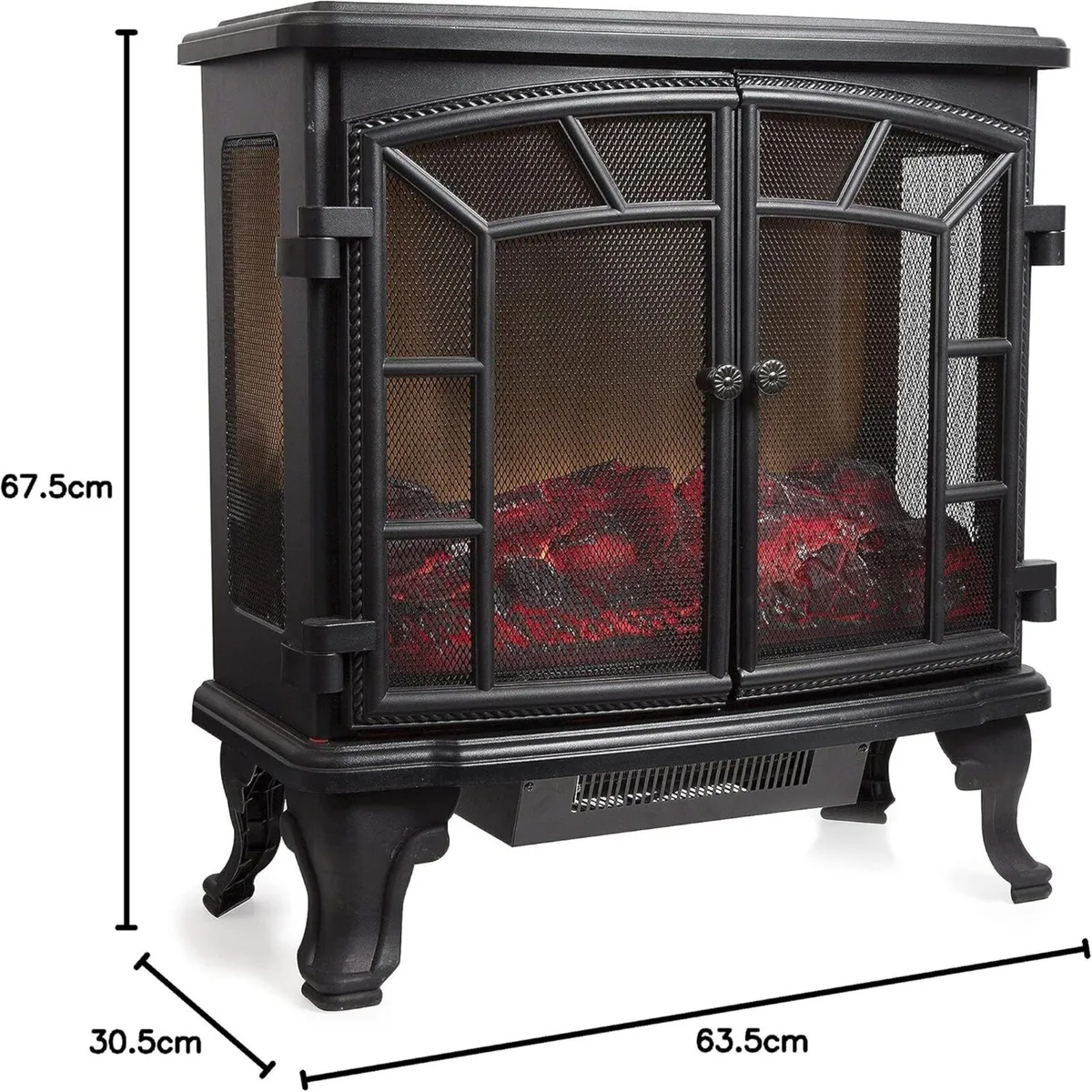 Rochester Portable Electric Double Door Fireplace - Image 2