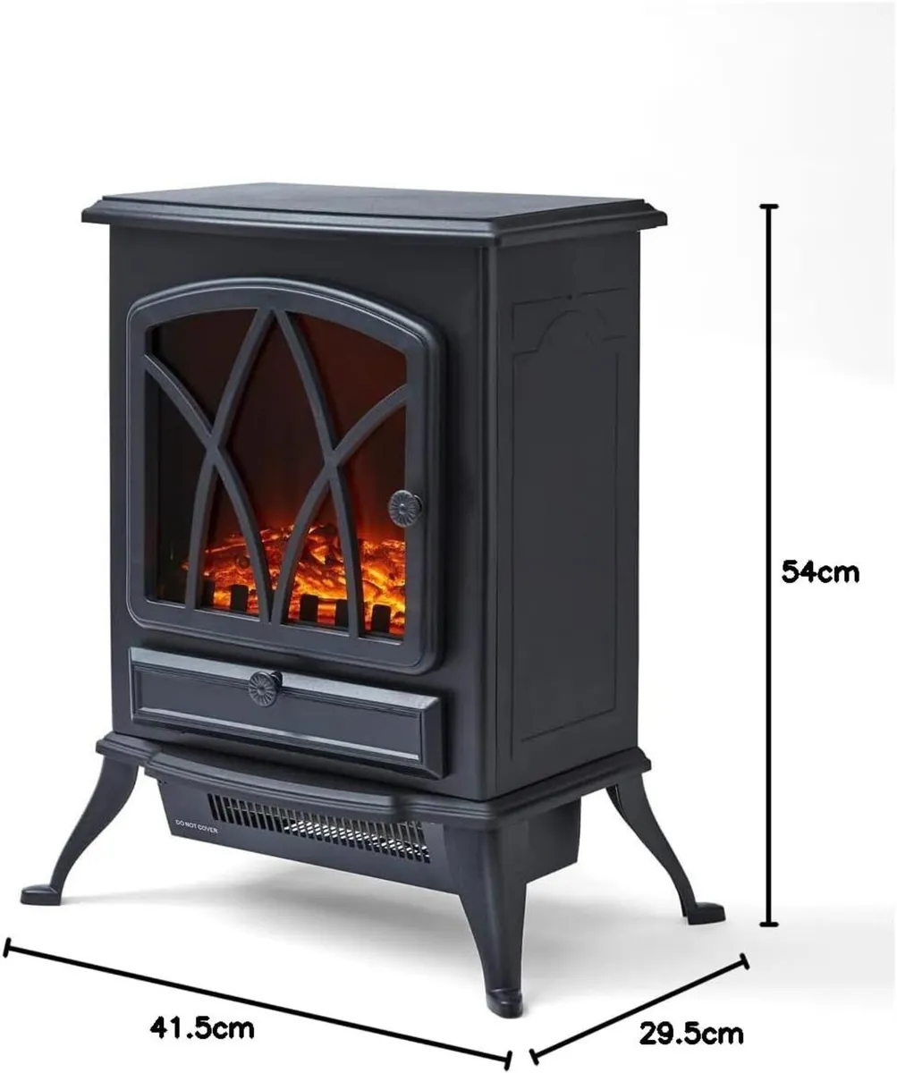 Stirling Portable Electric Fire Stove Heater with - Image 2