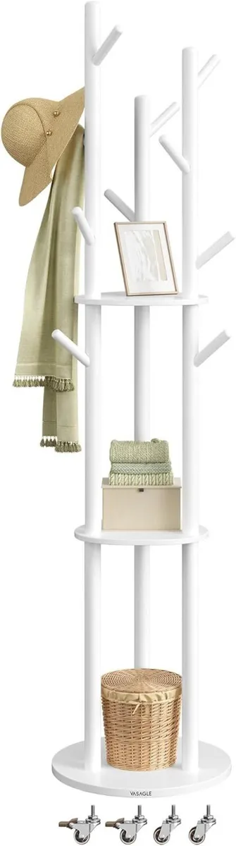 Freestanding Coat Rack Stand Tree with 11 Hooks 3 - Image 1