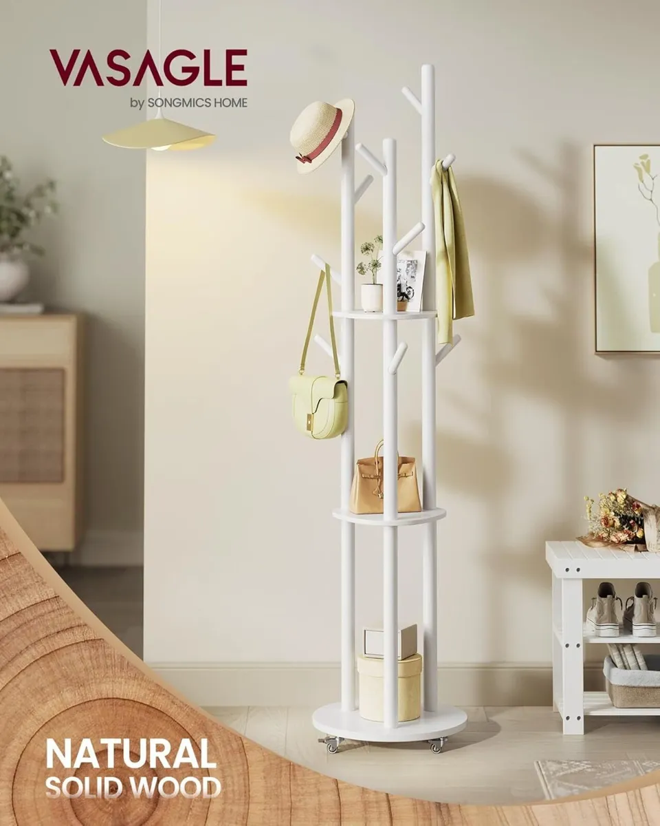 Freestanding Coat Rack Stand Tree with 11 Hooks 3 - Image 4