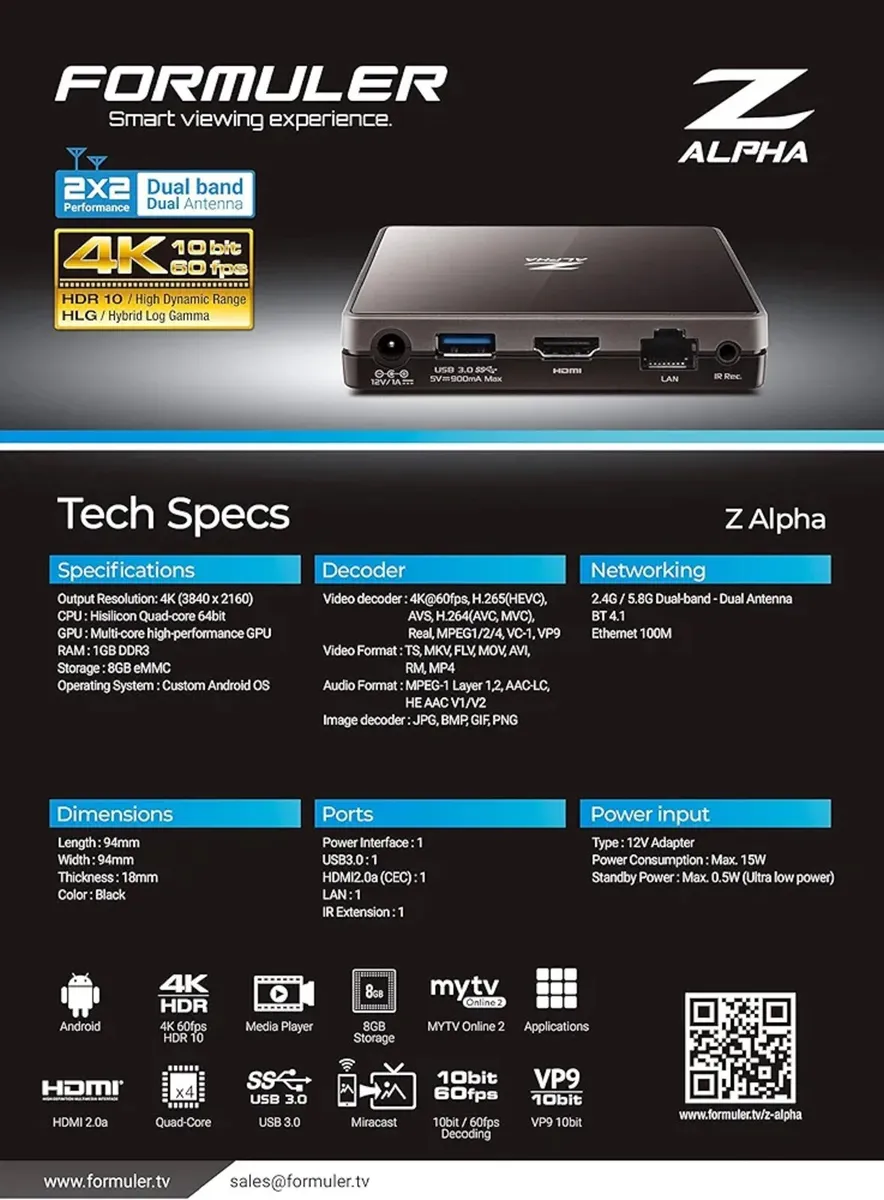 Formuler Z Alpha Android streaming TV box - Image 2