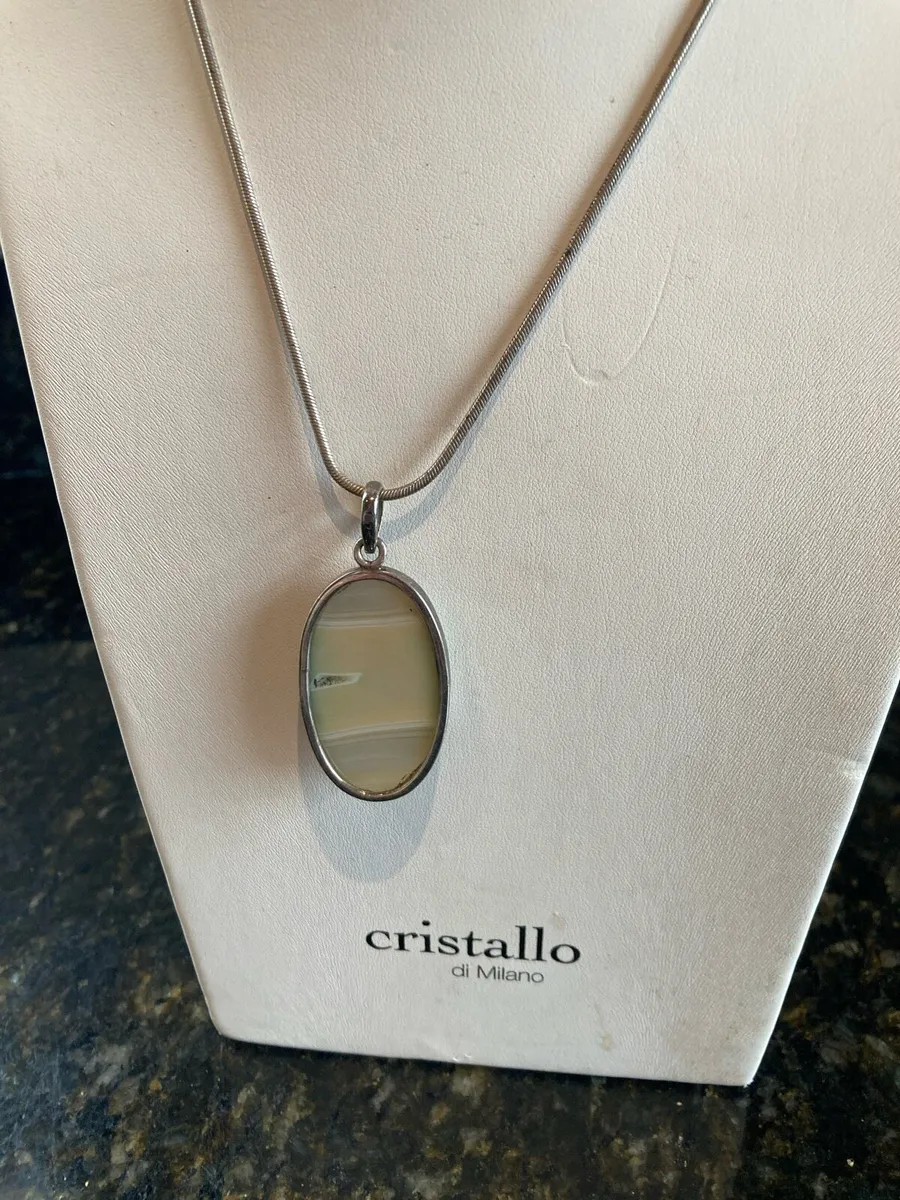 Sandstone Sterling Silver pendant & chain - Image 4