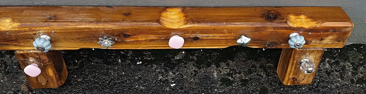 Rustic Stove Mantle / Shelf / Coat Rack - Image 3