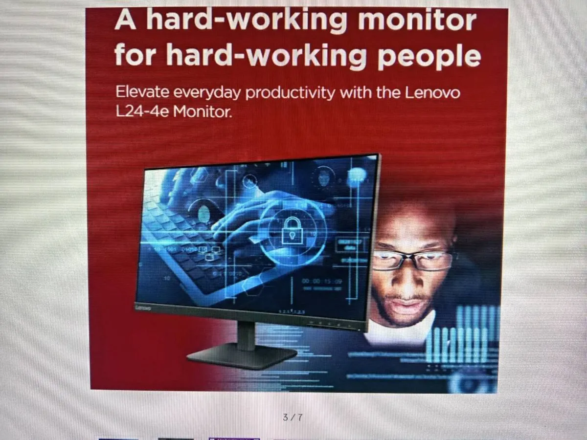 Monitor Lenovo 24 Inch 100HZ PC/GAMING/ BRAND NEW - Image 4