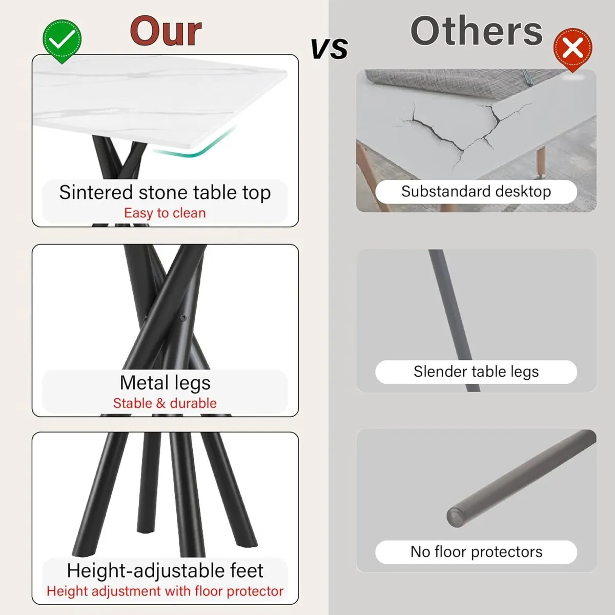 Side Table White Small Stone Marble Coffee Living - Image 3