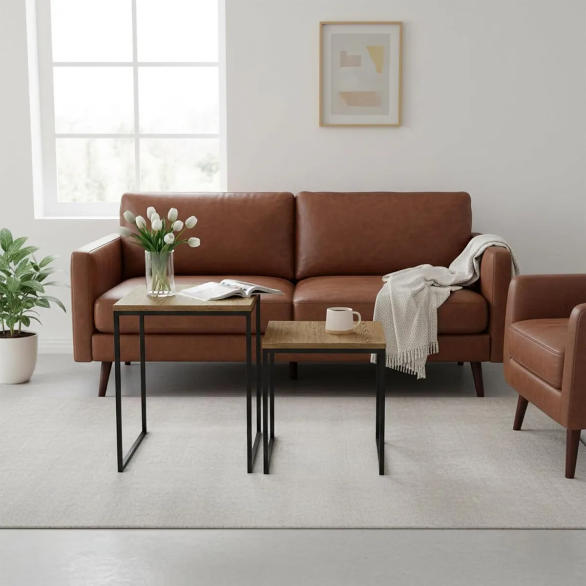 Set of 2 Side Nesting Industrial Design Sizes - Image 4